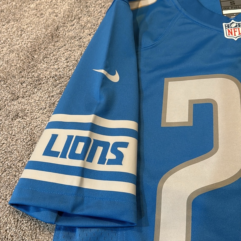 NFL Official - Detroit Lions Barry Sanders Nike Blue Game Retired Player Jersey. - Picture 3 of 6